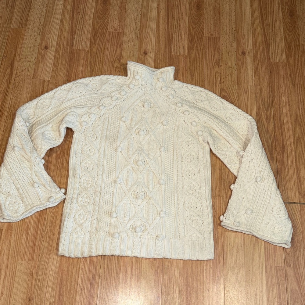 Rebecca Taylor Bauble Turtleneck Merino Sweater Size Medium - Picture 2 of 5